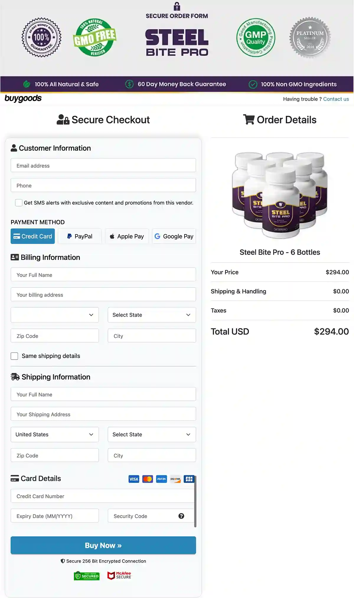 Steel Bite Pro Official Secure Order Page
